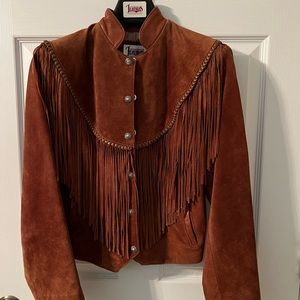 Brown Suede Western Rodeo Jacket
